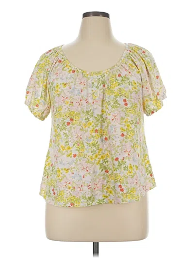 Pre-owned Lc Lauren Conrad Short Sleeve T-shirt In Yellow