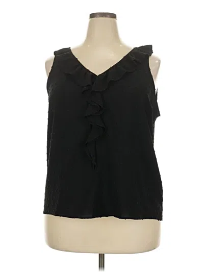 Pre-owned Lc Lauren Conrad Sleeveless Blouse In Black