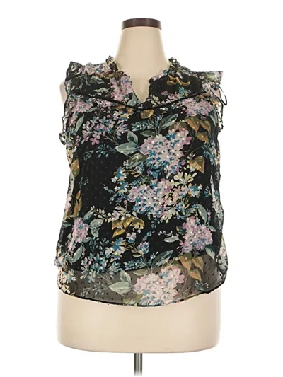 Pre-owned Lc Lauren Conrad Sleeveless Blouse In Black