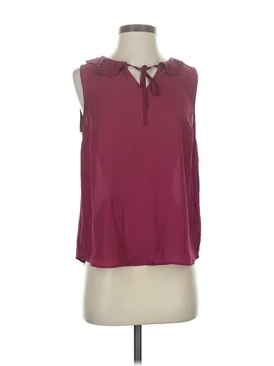 Pre-owned Lc Lauren Conrad Sleeveless Blouse In Burgundy