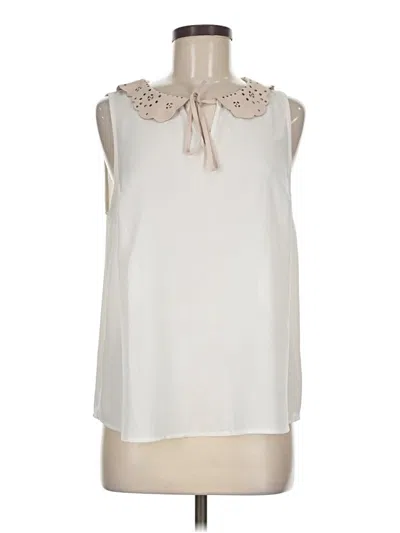 Pre-owned Lc Lauren Conrad Sleeveless Blouse In Ivory