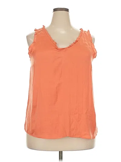 Pre-owned Lc Lauren Conrad Sleeveless Blouse In Orange