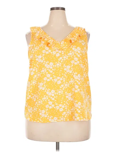 Pre-owned Lc Lauren Conrad Sleeveless Blouse In Yellow