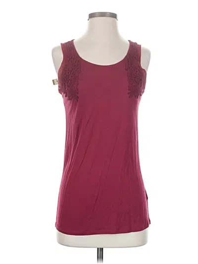 Lc Lauren Conrad Sleeveless Top Burgundy Scoop Neck Tops In Red