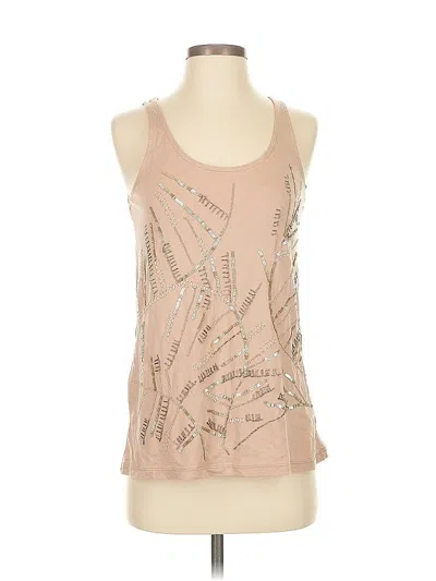 Pre-owned Lc Lauren Conrad Tank Top Tan Halter Neckline Tops In Brown