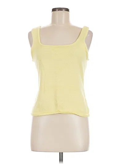 Pre-owned Lc Lauren Conrad Tank Top Yellow Strapless Neckline Tops