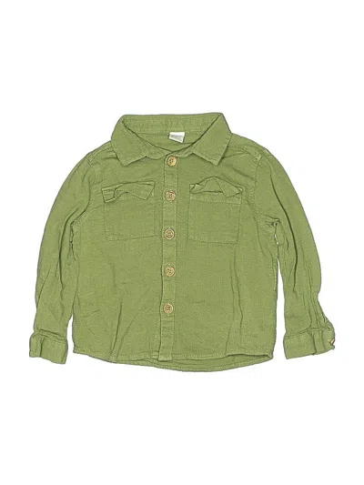 Pre-owned Lc Waikiki Kids' Long Sleeve Button Down Shirt In Green