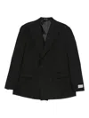 Lc23 Double-breasted Wool Blazer In Black