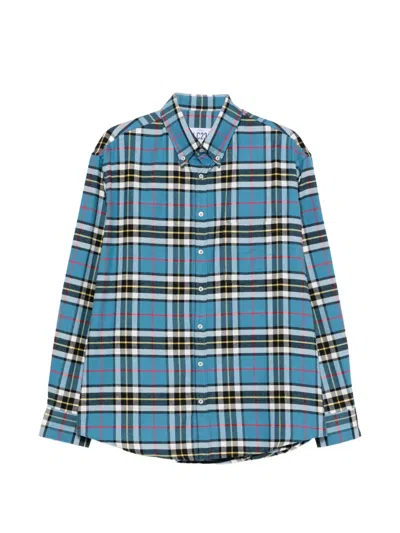 Lc23 Check Button-down Shirt In Blue