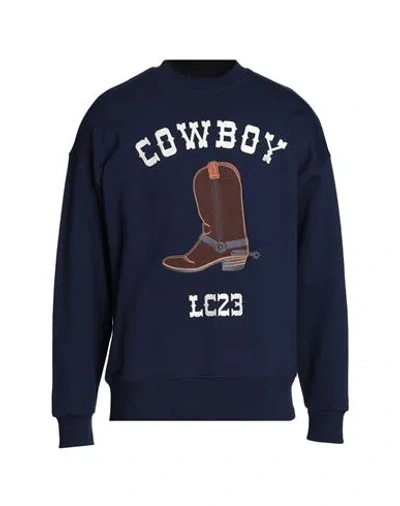Lc23 Cowboy Sweatshirt Man Sweatshirt Navy Blue Size Xl Cotton