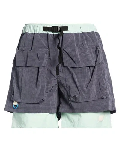 Lc23 Double Nylon Shorts Man Shorts & Bermuda Shorts Charcoal Size L Polyester In Blue