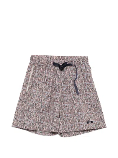 Lc23 Floral-print Belt-strap Shorts In Brown