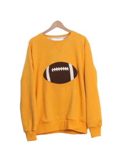Lc23 Football-patch Sweater In Yellow