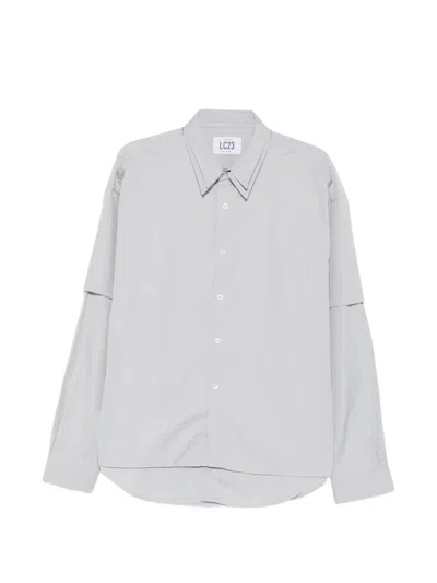 Lc23 Layered-sleeve Shirt In Gray