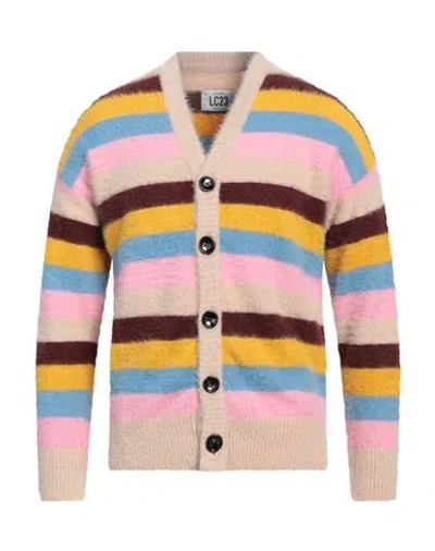 Lc23 Man Cardigan Beige Size M Polyamide