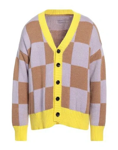 Lc23 Man Cardigan Lilac Size L Acrylic, Polyamide, Mohair Wool