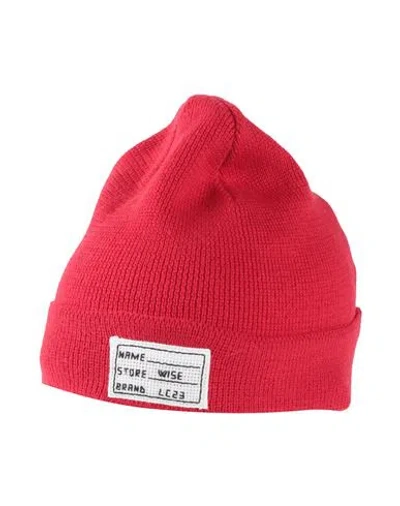 Lc23 Man Hat Red Size Onesize Merino Wool