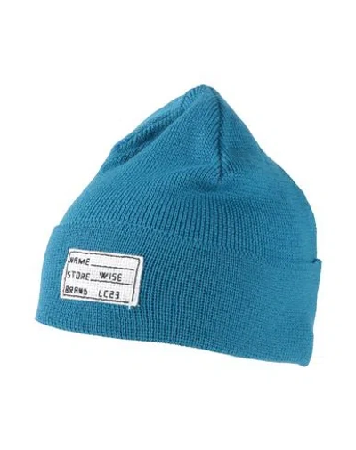 Lc23 Man Hat Slate Blue Size Onesize Merino Wool