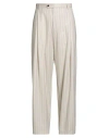 Lc23 Man Pants Beige Size 34 Wool In Sand