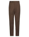 Lc23 Man Pants Brown Size 36 Wool In Brown