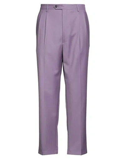 Lc23 Man Pants Purple Size 36 Wool