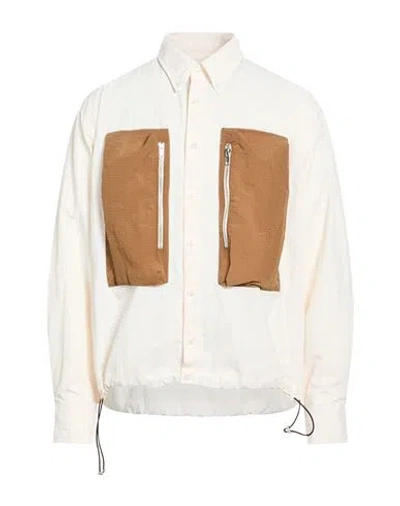 Lc23 Man Shirt Cream Size L Polyamide In Neutral