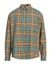 Lc23 Man Shirt Deep Teal Size L Cotton In Green
