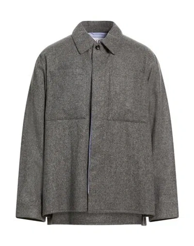 Lc23 Man Shirt Grey Size M Wool, Acrylic In Gray