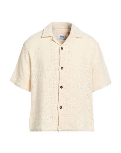 Lc23 Man Shirt Ivory Size Xl Cotton In Multi
