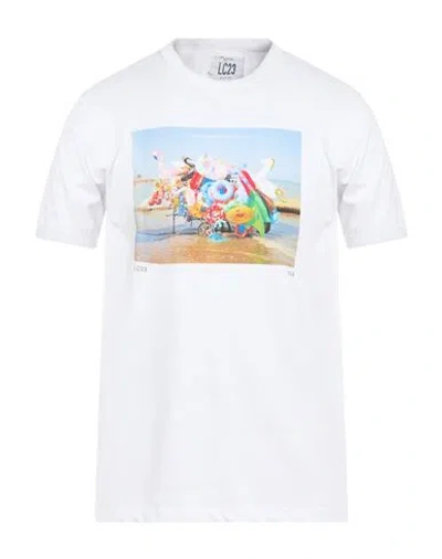 Lc23 Man T-shirt White Size M Cotton