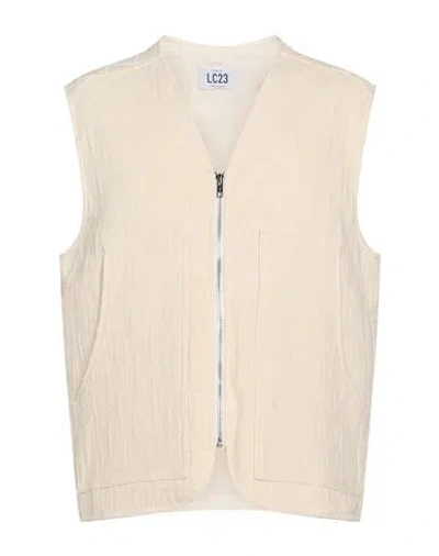 Lc23 Man Vest Cream Size M Cotton In White