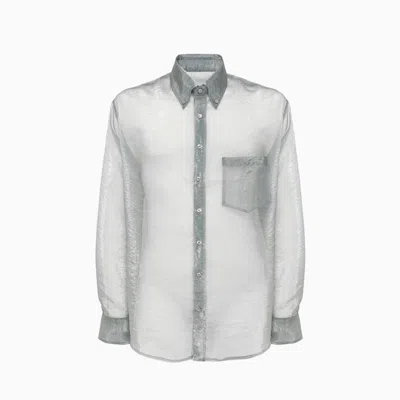Lc23 Organza Nylon Shirt In Grey
