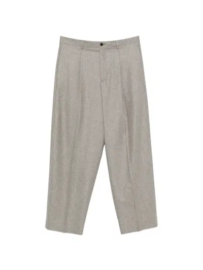 Lc23 Pleated Wool Trousers In Neutral