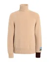 Lc23 Turtleneck Sweater Man Turtleneck Beige Size M Acrylic, Polyamide, Synthetic Fibers, Wool, Moha In Beige