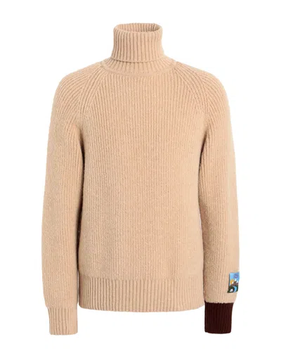 Lc23 Turtleneck Sweater Man Turtleneck Beige Size M Acrylic, Polyamide, Synthetic Fibers, Wool, Moha