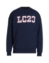 Lc23 Western Logo Sweatshirt Man Sweatshirt Navy Blue Size Xl Cotton In Navy Blue