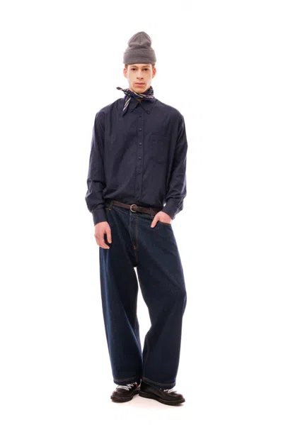 Lc23 Wide Denim Trousers In Black