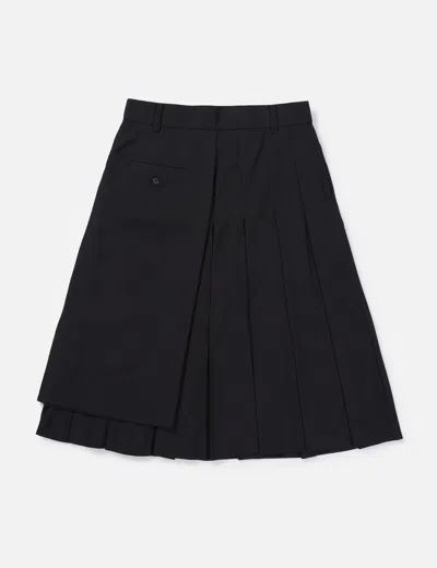 Lcdc Layered Pleated Midi Skirt In Black