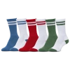 Lckr Kids  Basic Striped Crew 6 Pack In Multi