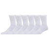 Lckr Men's   6-pack Athletic Half Cushion Crew Socks In White/white