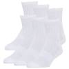 Lckr Men's   6-pack Athletic Half Cushion Quarter In White/white