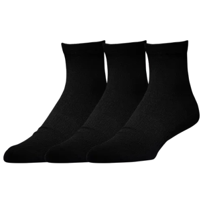Lckr Mens  3 Pack Quarter Socks In Black