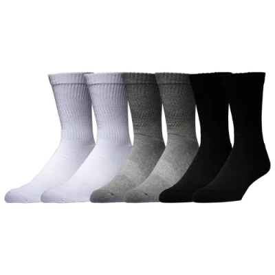 Lckr Mens  6 Pack Basic Crew Socks In Multi