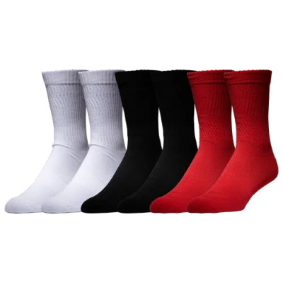 Lckr Mens  6 Pack Basic Crew Socks In Multi