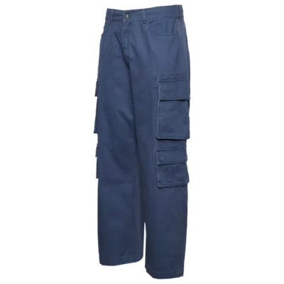 Lckr Mens  Baggy Wide Leg Cargo Pants In Oceana