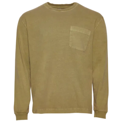 Lckr Mens  Longsleeve Pocket T-shirt In Green/green