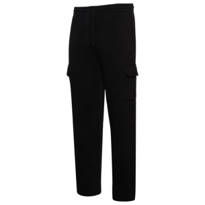 Lckr Mens  Open Hem Cargo Sweatpants In Black