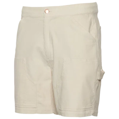 Lckr Mens  Painters Corduroy Shorts In White