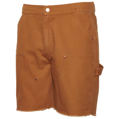 Lckr Mens  Painters Shorts In Brown