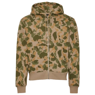 Lckr Mens  Phader Fleece Full-zip Hoodie In Duck Camo/camo
